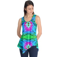 The Tropical Watercolor Peacock Feather Created By Flipstylez Designs  Sleeveless Tunic
