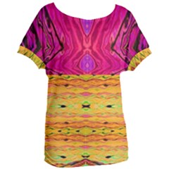 Pink Native Tropics Created By Flipstylez Designs Women s Oversized Tee