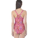 Pink purple beautiful golden butterfly created by FlipStylez Designs One Piece Swimsuit View2