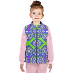 Purple Green Shapes                                  Kid s Puffer Vest