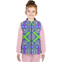 Purple green shapes                                  Kid s Puffer Vest View1