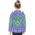 Purple green shapes                                       Kids  Hooded Puffer Jacket View2