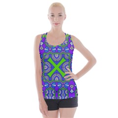 Purple Green Shapes                                       Criss Cross Back Tank Top