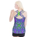 Purple green shapes                                       Criss cross Back Tank Top View2