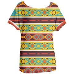 Ovals Rhombus And Squares                                   Women s Oversized Tee