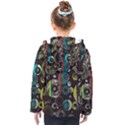 Circles texture                                         Kids  Hooded Puffer Jacket View2