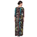 Circles texture                                            Quarter Sleeve Maxi Dress View2