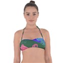 Pink Guitar Halter Bandeau Bikini Top View1