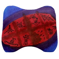 Red Egg Velour Head Support Cushion