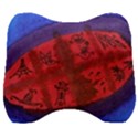 Red Egg Velour Head Support Cushion View1