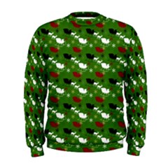Snow Sleigh Deer Green Men s Sweatshirt by snowwhitegirl