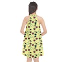 Yellow Heart Cherries Halter Neckline Chiffon Dress  View2