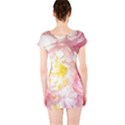 Pink Flowering Almond Flowers Short Sleeve Bodycon Dress View2