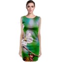 Sakura Flowers On Green Classic Sleeveless Midi Dress View1