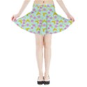 Blue Star Yellow Hats Mini Flare Skirt View3