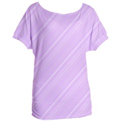 Lilac Diagonal Lines Women s Oversized Tee