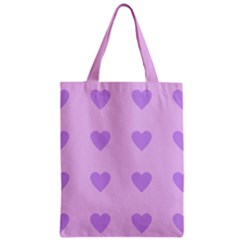 Violet Heart Zipper Classic Tote Bag by snowwhitegirl