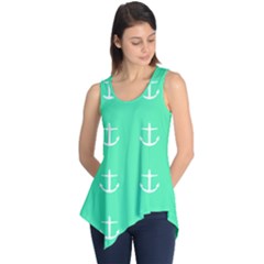Seafoam Anchors Sleeveless Tunic