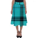 Aqua Plaid Perfect Length Midi Skirt View1