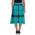 Aqua Plaid Perfect Length Midi Skirt View2