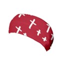 Red White Cross Yoga Headband View1