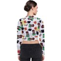 Office Girl Pattern Zip Up Bomber Jacket View2