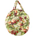 Fruit Blossom Beige Giant Round Zipper Tote View1