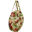 Fruit Blossom Beige Giant Round Zipper Tote View3