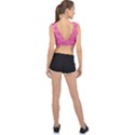 Knitted Wool Bright Pink V-Back Sports Bra View2
