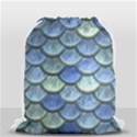 Blue Mermaid Scale Drawstring Bag (Small) View1