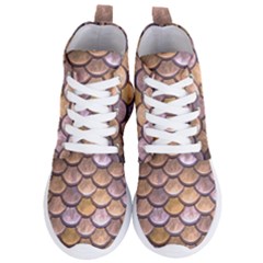 Copper Mermaid Scale Women s Lightweight High Top Sneakers
