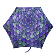 Blue Purple Mermaid Scale Mini Folding Umbrellas by snowwhitegirl
