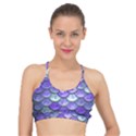 Blue Purple Mermaid Scale Basic Training Sports Bra View1