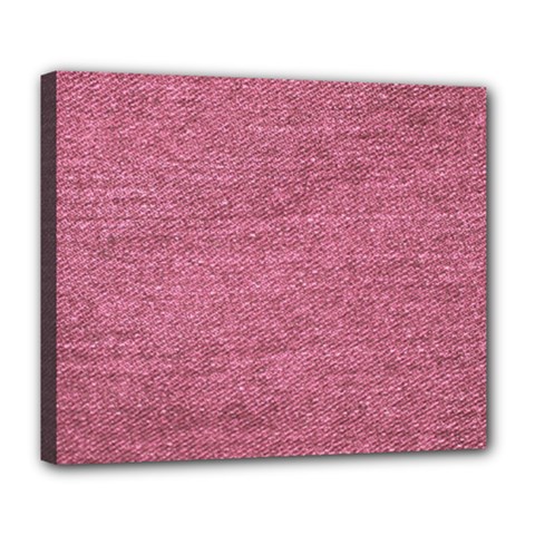 Pink  Denim Deluxe Canvas 24  X 20   by snowwhitegirl