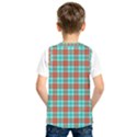 Aqua Orange Plaid Kids  SportsWear View2