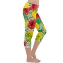 Orange Tropics Capri Yoga Leggings View3