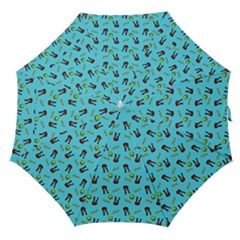 School Girl Pattern Blue Straight Umbrellas by snowwhitegirl