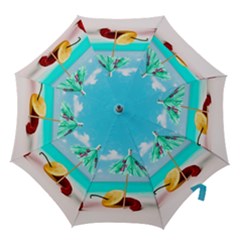 Red Chili Peppers On The Beach Hook Handle Umbrellas (large) by FunnyCow