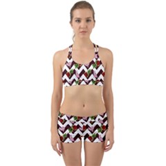 Cat Rose Chevron Back Web Gym Set