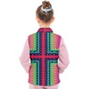 Waves in retro colors                                      Kid s Puffer Vest View2