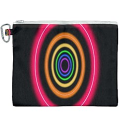 Neon Light Abstract Pattern Lines Canvas Cosmetic Bag (xxxl) by Sapixe