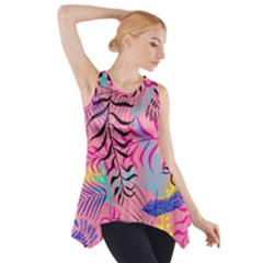 Illustration Reason Leaves Design Side Drop Tank Tunic