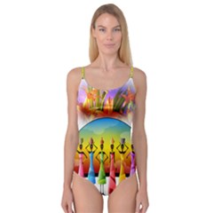 African American Women Camisole Leotard 