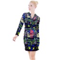 Between Two Moons 1 Button Long Sleeve Dress View1