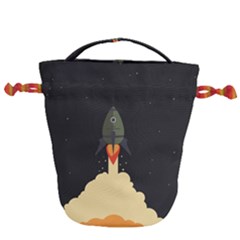 Rocket Space Stars Drawstring Bucket Bag by Nexatart