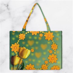 Background Design Texture Tulips Medium Tote Bag