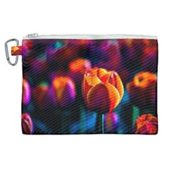 Red Tulips Canvas Cosmetic Bag (xl) by FunnyCow