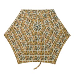 Victorian Girl Labels Mini Folding Umbrellas by snowwhitegirl