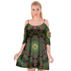 Sunshine Mandala In Rose Heaven Cutout Spaghetti Strap Chiffon Dress