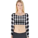Square Diagonal Pattern Seamless Long Sleeve Crop Top View1